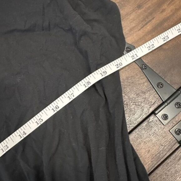 NWT Gap Tie Waisted Black Casual Dress Jersey Knit Size Large Stretch Minimalist - Picture 11 of 12